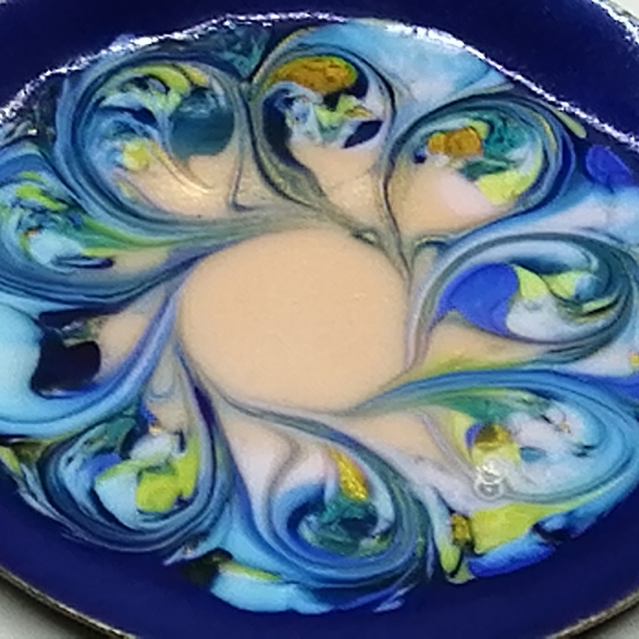 VTG Glass Enamel on Copper Plate Small - Picture 11 of 12